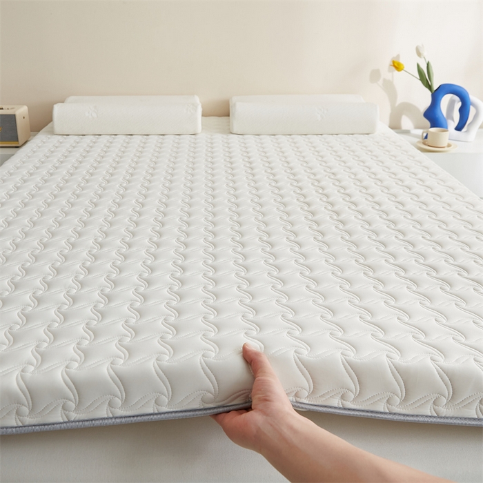 91家纺网 家纺一手货源 找家纺 寐珂 2025新款乳胶凉席床垫A类反面水洗棉加厚床垫学生宿舍床垫 贵族白