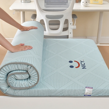 瑶瑶家居床垫 2024新款水洗棉学生床垫 笑脸-天蓝