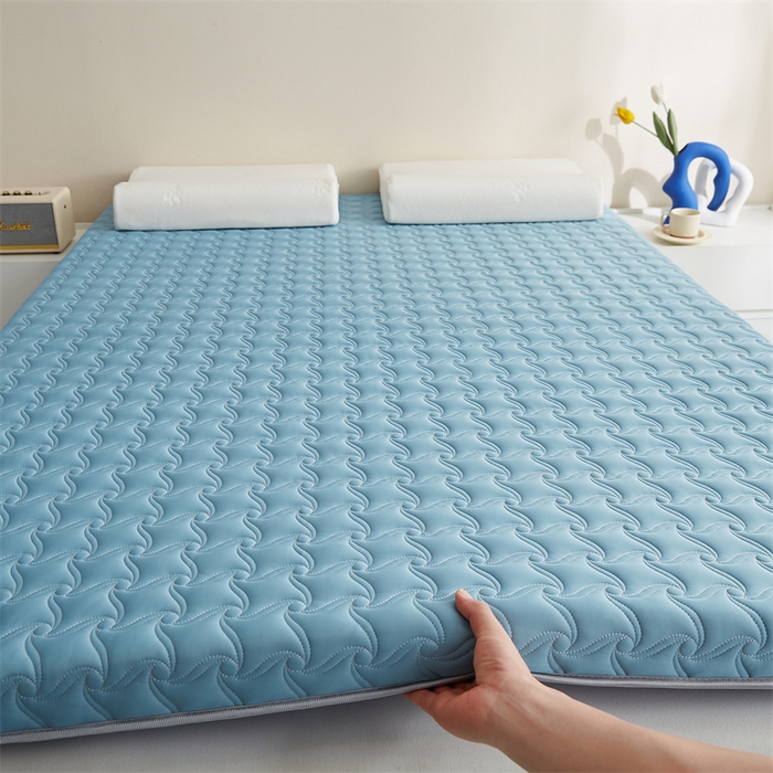 91家纺网 家纺一手货源 找家纺 寐珂 2025新款乳胶凉席床垫A类反面水洗棉加厚床垫学生宿舍床垫 繁星蓝