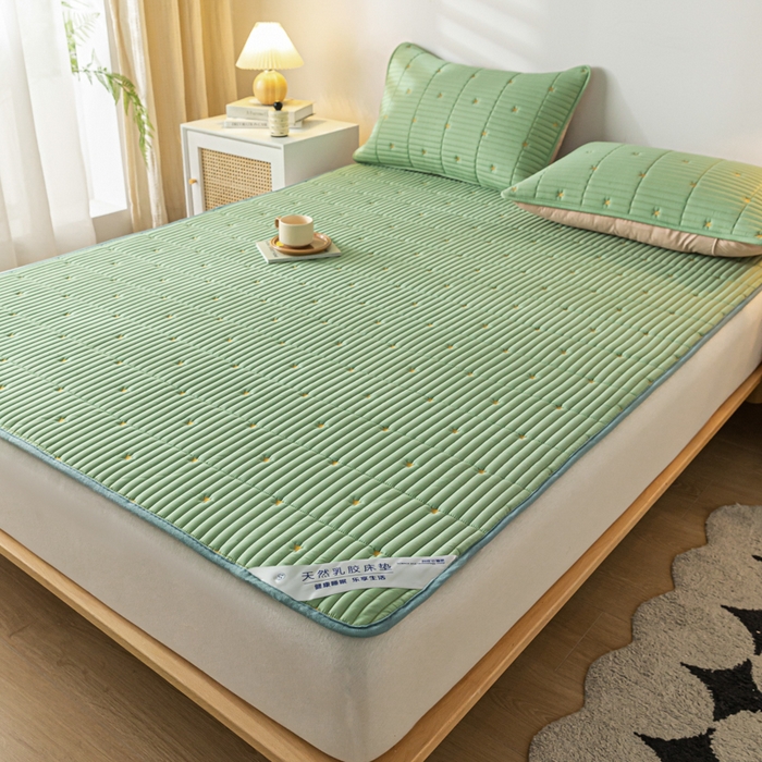 91家纺网 家纺一手货源 找家纺 鑫钰 2024新款1公分厚乳胶床垫薄款席梦思保护垫床护垫-星愿 乳胶床褥-星愿-云川绿