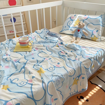 91家纺网 家纺一手货源 找家纺 （总）希诺家居 2024新款正版授权多功能婴幼儿毯子儿童凉感针织盖毯旅行毯