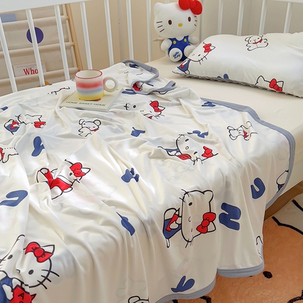 91家纺网 家纺一手货源 找家纺 （总）希诺家居 2024新款正版授权多功能婴幼儿毯子儿童凉感针织盖毯旅行毯