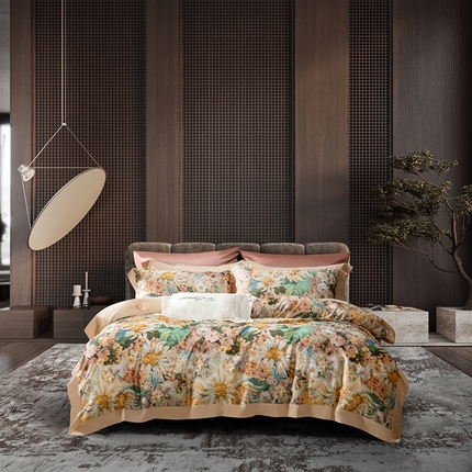 时亿家居 2024新款100支天丝棉数码四件套 向阳而生