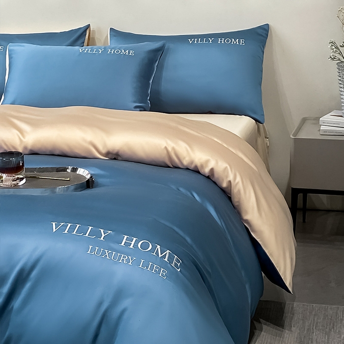 91家纺网 家纺一手货源 找家纺 （总）眠帛家居 2024新款水洗真丝绣花四件套-惟丽系列