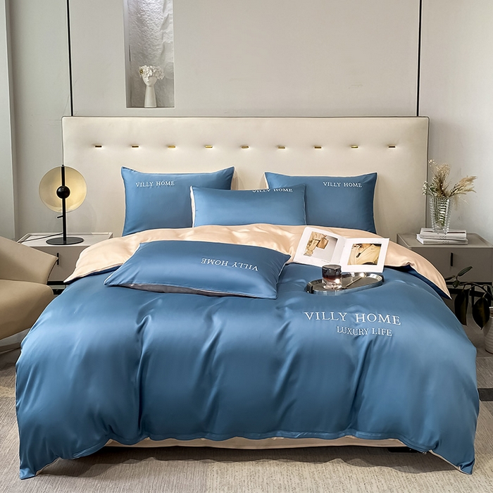 91家纺网 家纺一手货源 找家纺 （总）眠帛家居 2024新款水洗真丝绣花四件套-惟丽系列