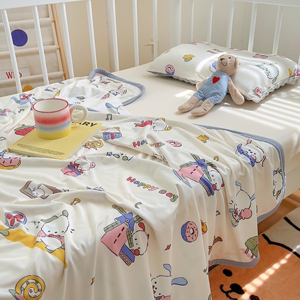 （总）希诺家居 2024新款三丽鸥正版授权多功能婴幼儿毯子儿童凉感针织盖毯旅行毯