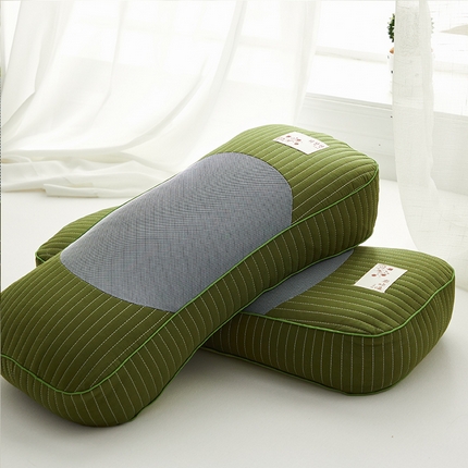91家纺网 家纺一手货源 找家纺 乐可 2024新款全棉砂洗元宝荞麦枕头枕芯 M6绿