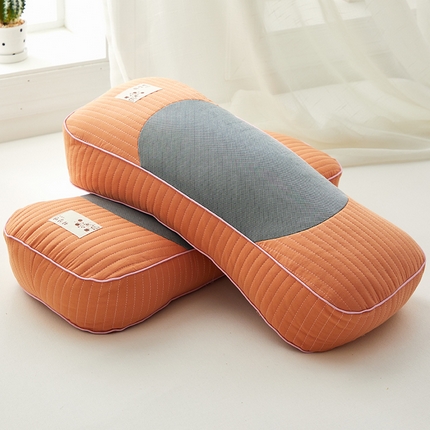 91家纺网 家纺一手货源 找家纺 乐可 2024新款全棉砂洗元宝荞麦枕头枕芯 M6桔