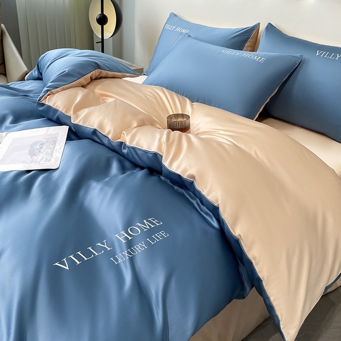 91家纺网 家纺一手货源 找家纺 （总）眠帛家居 2024新款水洗真丝绣花四件套-惟丽系列