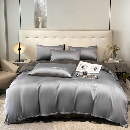 91家纺网 家纺一手货源 找家纺 （总）眠帛家居 2024新款水洗真丝绣花四件套-惟丽系列