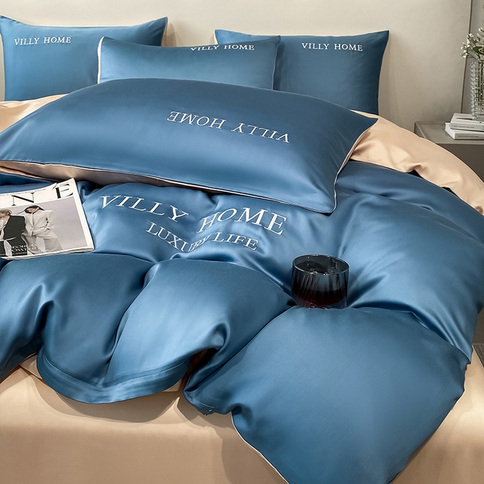 91家纺网 家纺一手货源 找家纺 （总）眠帛家居 2024新款水洗真丝绣花四件套-惟丽系列