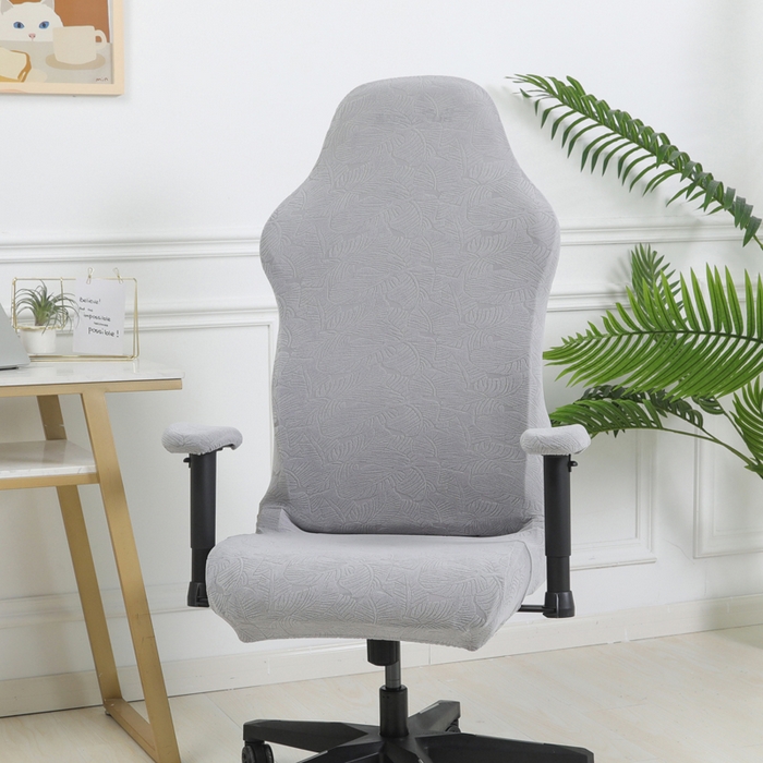 91家纺网 家纺一手货源 找家纺 千彤沙发垫 2024新款小树叶电竞椅子套 小树叶-银灰