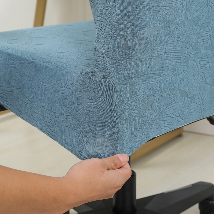 91家纺网 家纺一手货源 找家纺 千彤沙发垫 2024新款小树叶电竞椅子套 小树叶-水蓝