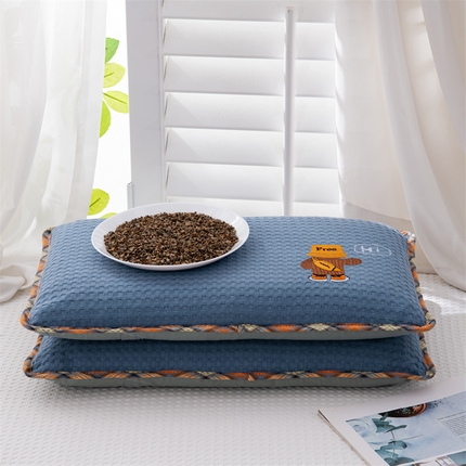 91家纺网 家纺一手货源 找家纺 （总）仁宇枕业 2024新款荞麦枕可拆洗婴幼儿童学生枕头全棉华夫格刺绣枕套+枕芯