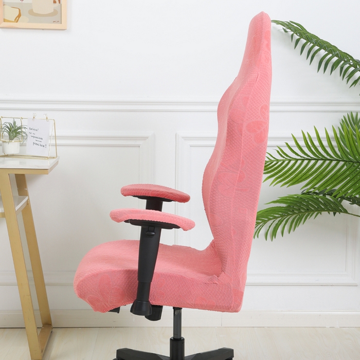 91家纺网 家纺一手货源 找家纺 千彤沙发垫 2024新款三叶草电竞椅子套 三叶草-豆沙