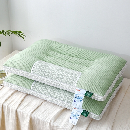 91家纺网 家纺一手货源 找家纺 芯宜佳 2024新款中分子立体枕枕头枕芯 绿色48*74cm/只