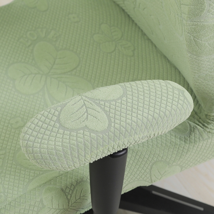 91家纺网 家纺一手货源 找家纺 千彤沙发垫 2024新款三叶草电竞椅子套 三叶草-浅绿