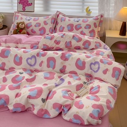 91家纺网 家纺一手货源 找家纺 （总）乐童 2024新款直播爆款13070纯棉印花吊边款一字绣四件套-第七波