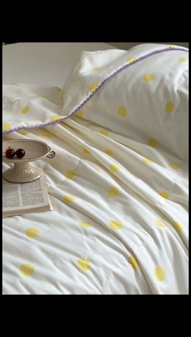 91家纺网 家纺一手货源 找家纺 洋铭区 2024新款贝壳边全棉印花夏被 黄小圆