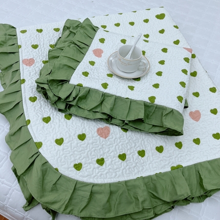 暖居 2024新款夏季凉感云小棉森氧棉50棉50天丝床盖三件套 肉肉绿