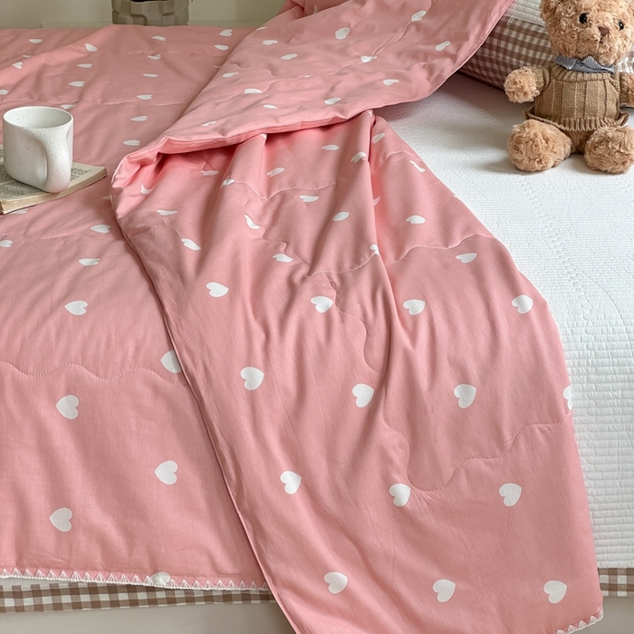 91家纺网 家纺一手货源 找家纺 （总）洋铭区 2024新款贝壳边全棉印花夏被