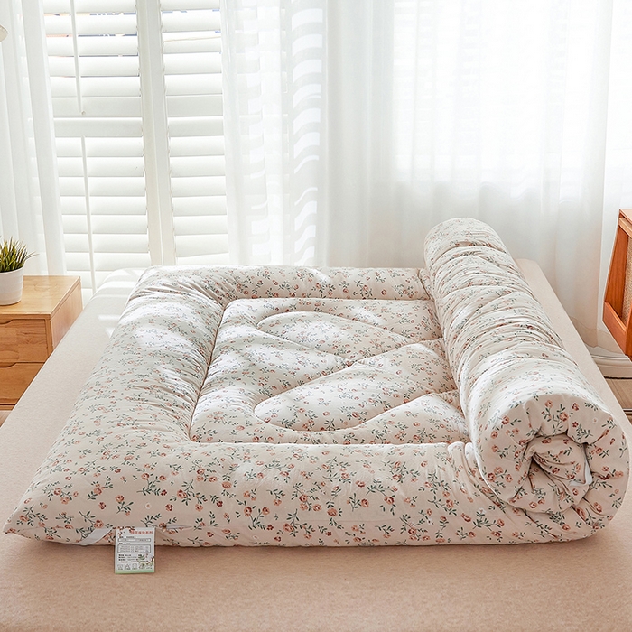 91家纺网 家纺一手货源 找家纺 富威堡棉花床垫褥子单人床褥炕被床垫垫褥软垫家用学生宿舍加厚 浅汐