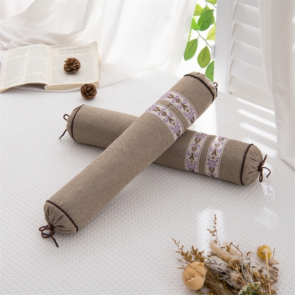 91家纺网 家纺一手货源 找家纺 （总）仁宇枕业 2024新款圆形保健护颈荞麦枕特价跑量送人赠品中式糖果枕头枕芯