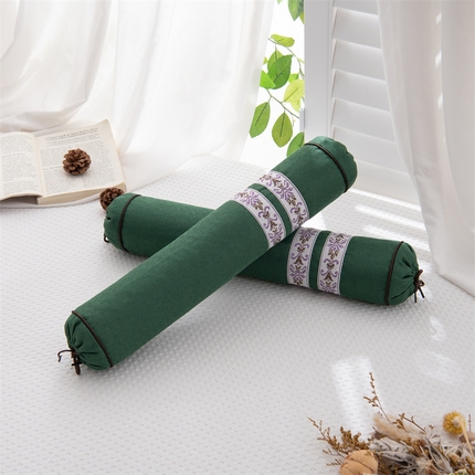 91家纺网 家纺一手货源 找家纺 （总）仁宇枕业 2024新款圆形保健护颈荞麦枕特价跑量送人赠品中式糖果枕头枕芯