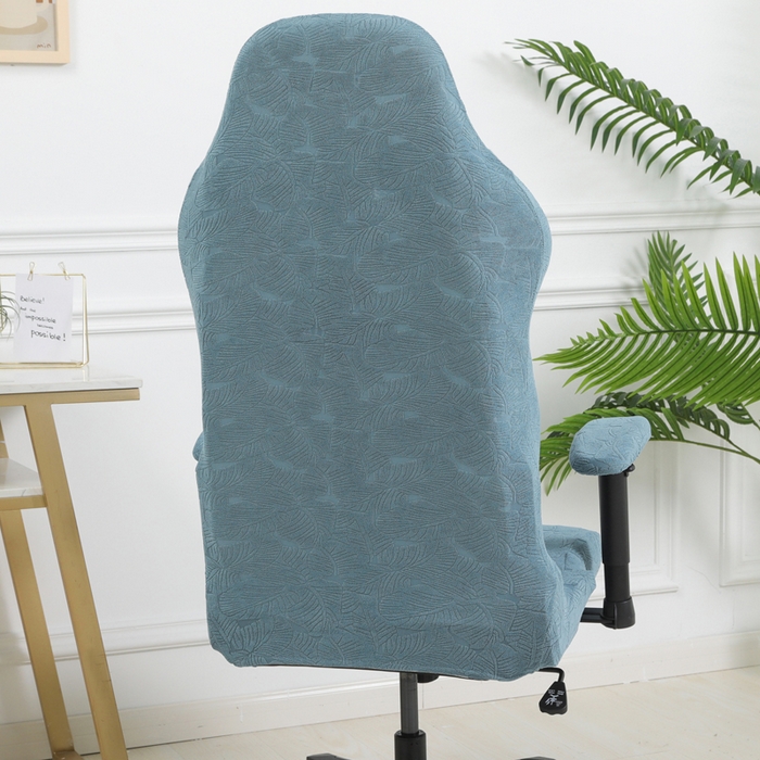 91家纺网 家纺一手货源 找家纺 千彤沙发垫 2024新款小树叶电竞椅子套 小树叶-水蓝