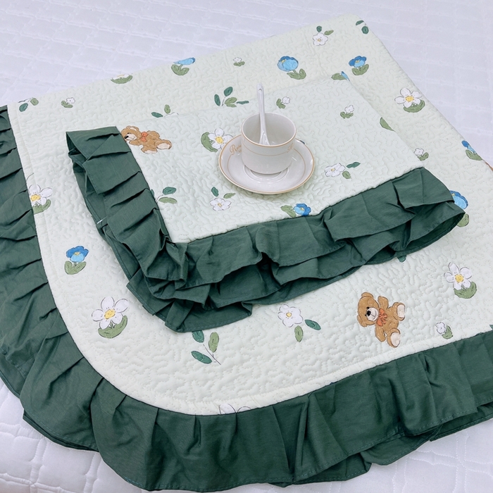 91家纺网 家纺一手货源 找家纺 暖居 2024新款夏季凉感云小棉森氧棉50棉50天丝床盖三件套 丛林小熊