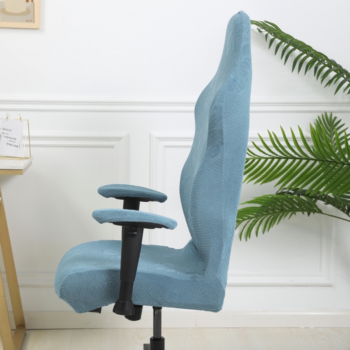 91家纺网 家纺一手货源 找家纺 千彤沙发垫 2024新款三叶草电竞椅子套 三叶草-水蓝