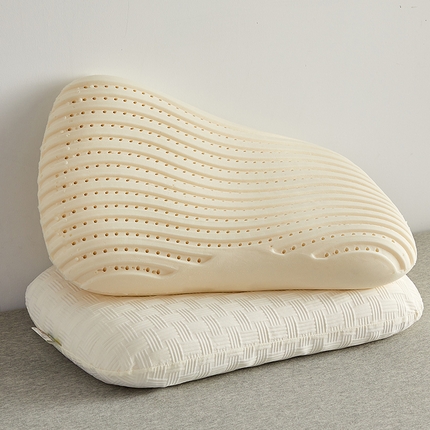 91家纺网 家纺一手货源 找家纺 乐可 2024新款华夫格乳胶蛋糕枕头枕芯 白色