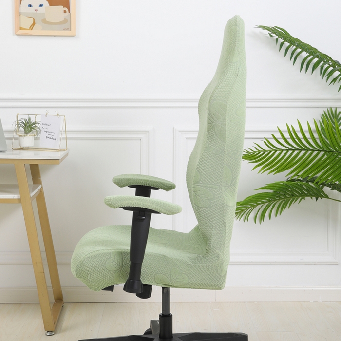 91家纺网 家纺一手货源 找家纺 千彤沙发垫 2024新款三叶草电竞椅子套 三叶草-浅绿