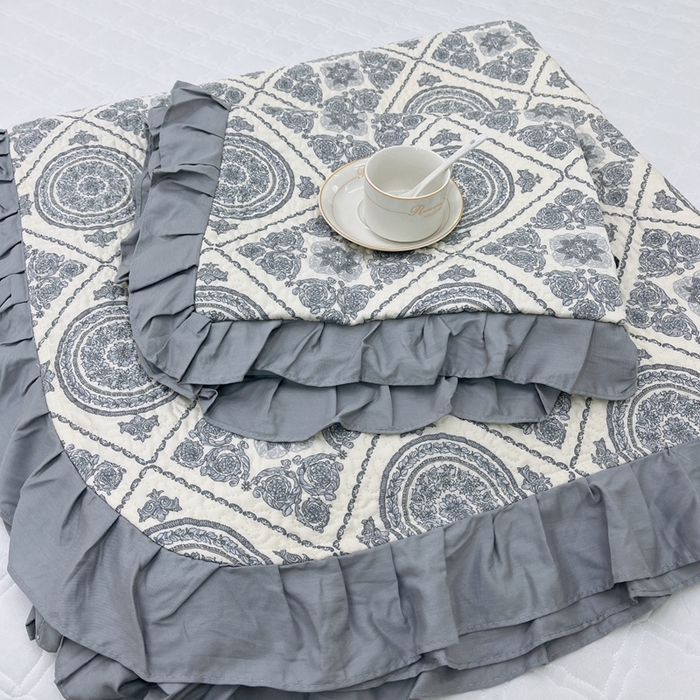 91家纺网 家纺一手货源 找家纺 暖居 2024新款夏季凉感云小棉森氧棉50棉50天丝床盖三件套 伦廓