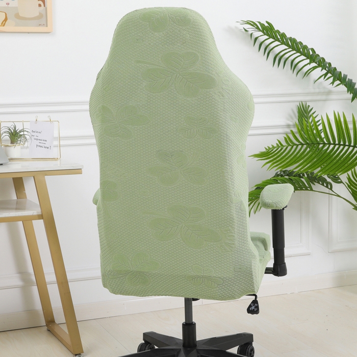 91家纺网 家纺一手货源 找家纺 千彤沙发垫 2024新款三叶草电竞椅子套 三叶草-浅绿