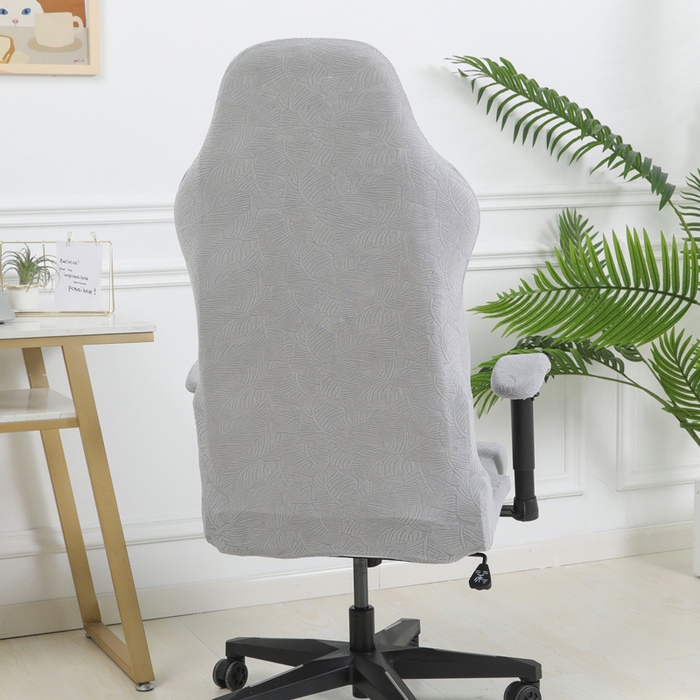 91家纺网 家纺一手货源 找家纺 千彤沙发垫 2024新款小树叶电竞椅子套 小树叶-银灰