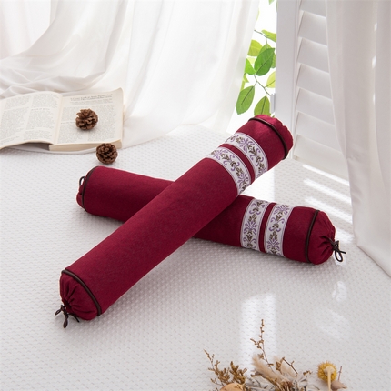 91家纺网 家纺一手货源 找家纺 （总）仁宇枕业 2024新款圆形保健护颈荞麦枕特价跑量送人赠品中式糖果枕头枕芯