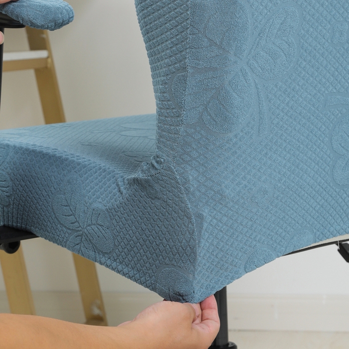 91家纺网 家纺一手货源 找家纺 千彤沙发垫 2024新款三叶草电竞椅子套 三叶草-水蓝