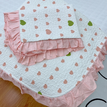 暖居 2024新款夏季凉感云小棉森氧棉50棉50天丝床盖三件套 肉肉粉