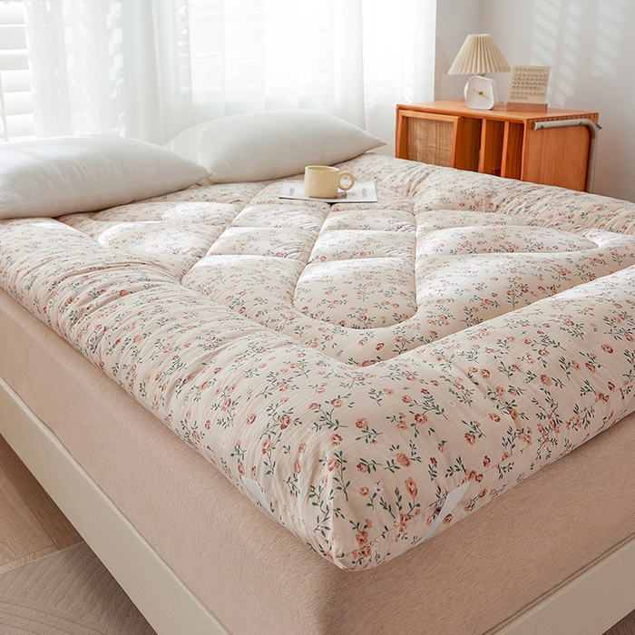 91家纺网 家纺一手货源 找家纺 富威堡棉花床垫褥子单人床褥炕被床垫垫褥软垫家用学生宿舍加厚 浅汐