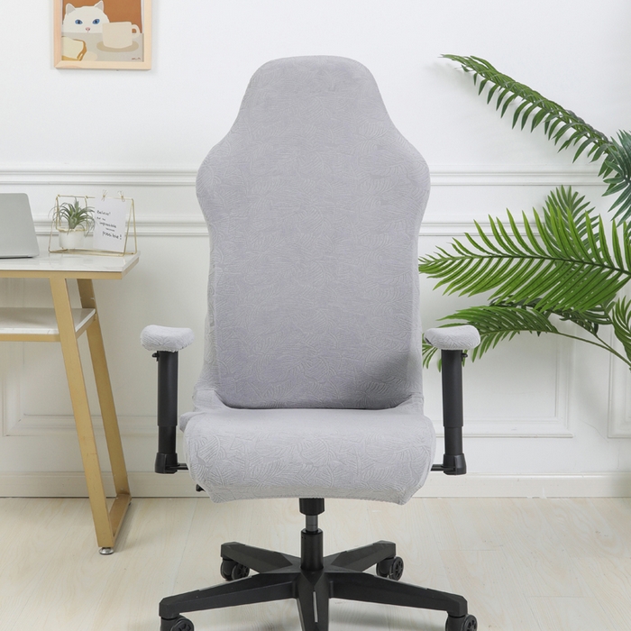 91家纺网 家纺一手货源 找家纺 千彤沙发垫 2024新款小树叶电竞椅子套 小树叶-银灰