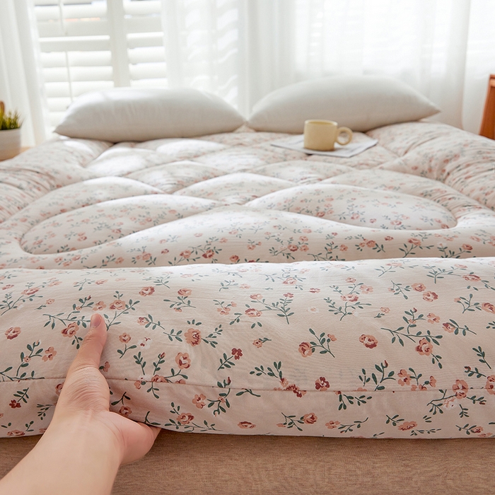 91家纺网 家纺一手货源 找家纺 富威堡棉花床垫褥子单人床褥炕被床垫垫褥软垫家用学生宿舍加厚 浅汐