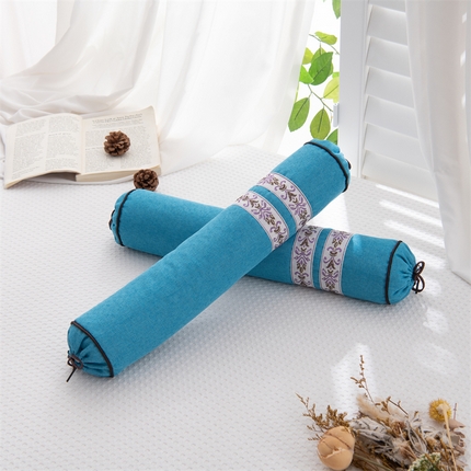 91家纺网 家纺一手货源 找家纺 （总）仁宇枕业 2024新款圆形保健护颈荞麦枕特价跑量送人赠品中式糖果枕头枕芯