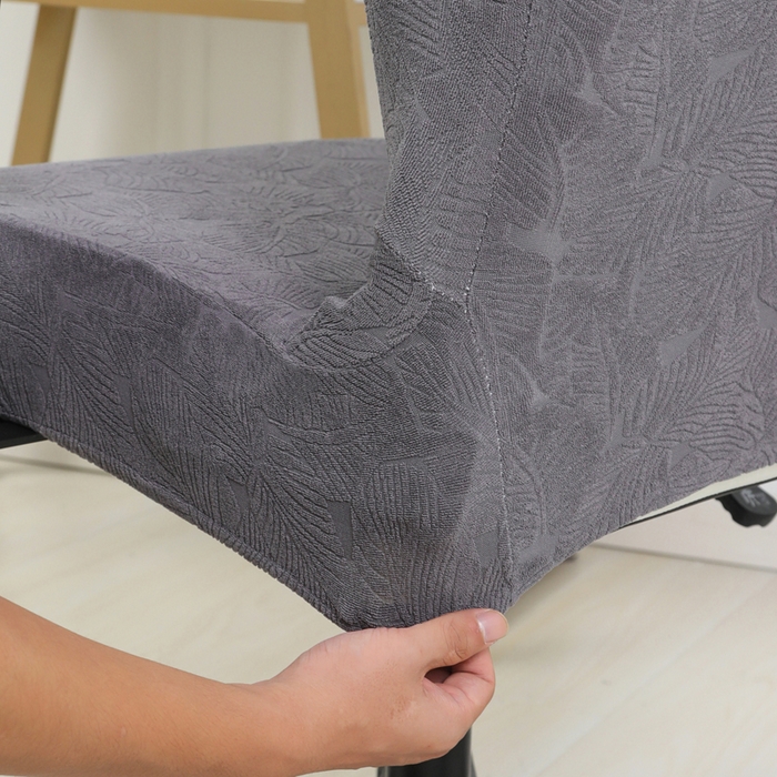 91家纺网 家纺一手货源 找家纺 千彤沙发垫 2024新款小树叶电竞椅子套 小树叶-深灰