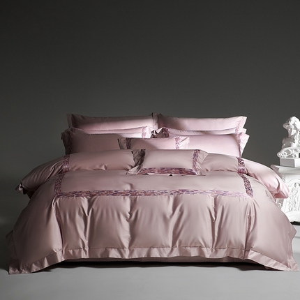 91家纺网 家纺一手货源 找家纺 淼铭家纺 2025新款新品高端新品甄棉四件套-影系列  影•雅紫