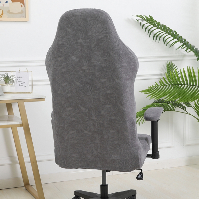 91家纺网 家纺一手货源 找家纺 千彤沙发垫 2024新款小树叶电竞椅子套 小树叶-深灰