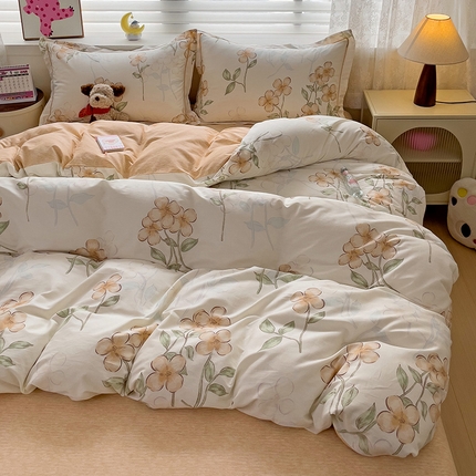 91家纺网 家纺一手货源 找家纺 （总）乐童 2024新款直播爆款13070纯棉印花吊边款一字绣四件套-第七波