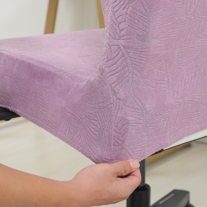 91家纺网 家纺一手货源 找家纺 千彤沙发垫 2024新款小树叶电竞椅子套 小树叶-紫色