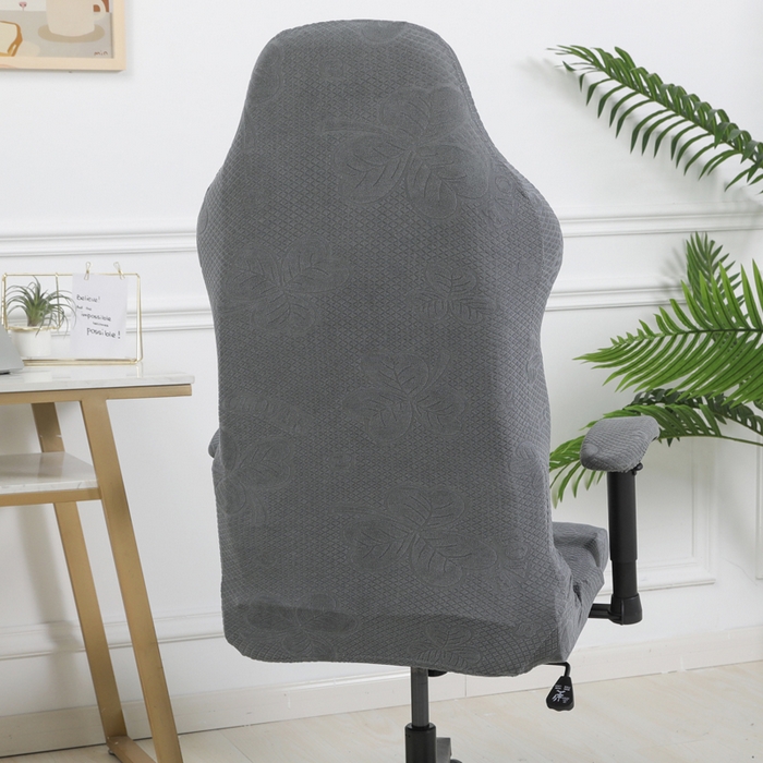 91家纺网 家纺一手货源 找家纺 千彤沙发垫 2024新款三叶草电竞椅子套 三叶草-深灰