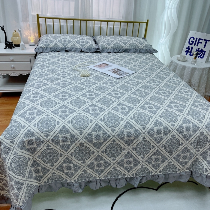 91家纺网 家纺一手货源 找家纺 暖居 2024新款夏季凉感云小棉森氧棉50棉50天丝床盖三件套 伦廓